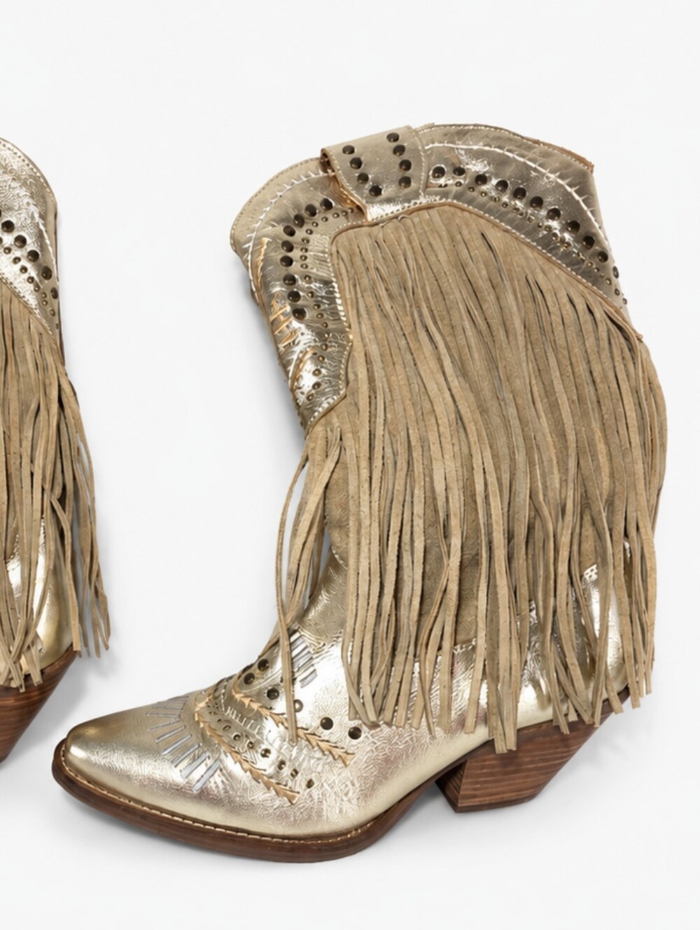 DINGO | Gypsy Studded Fringe Cowboy Boots - Picture 4 of 10